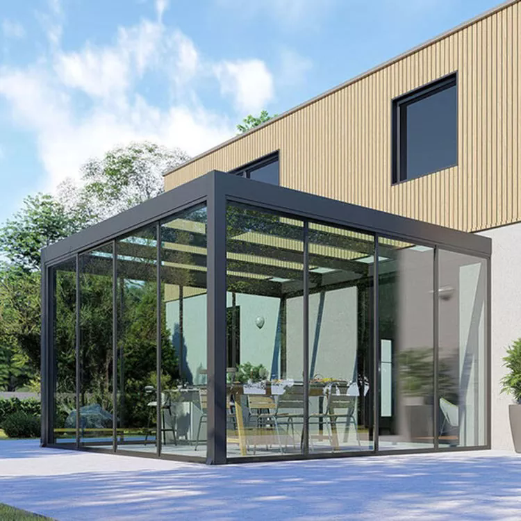 Как работает открывающаяся беседка на крыше?